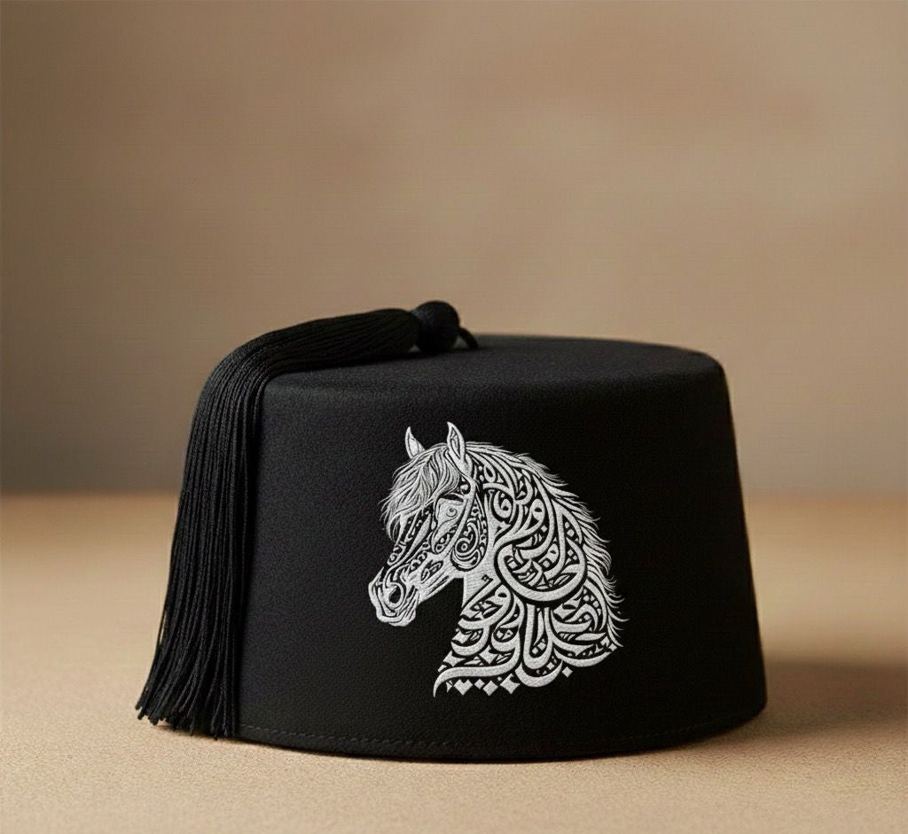 A refined artistic fez "The Arabian Horse"