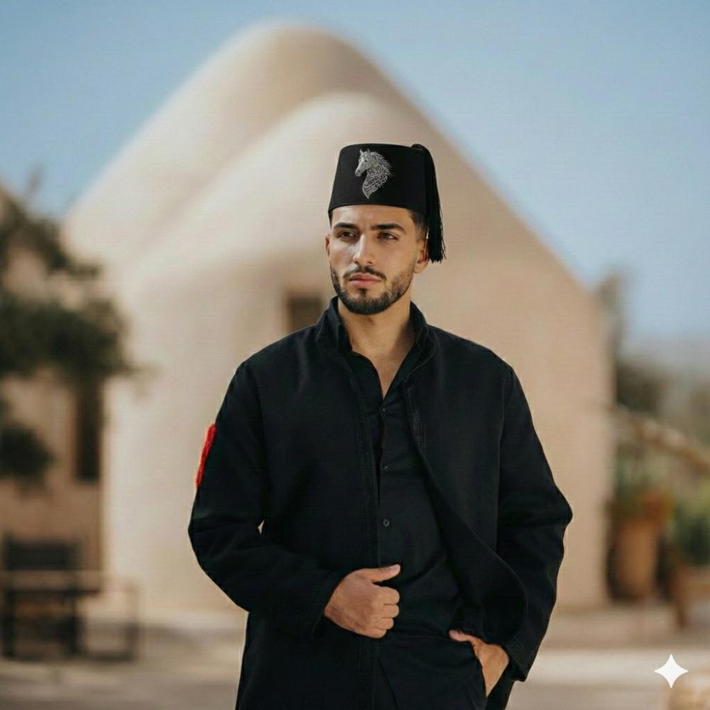 A refined artistic fez "The Arabian Horse"